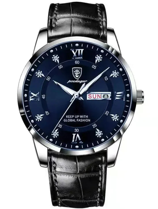 Luminous Men's Dual Calendar Watch