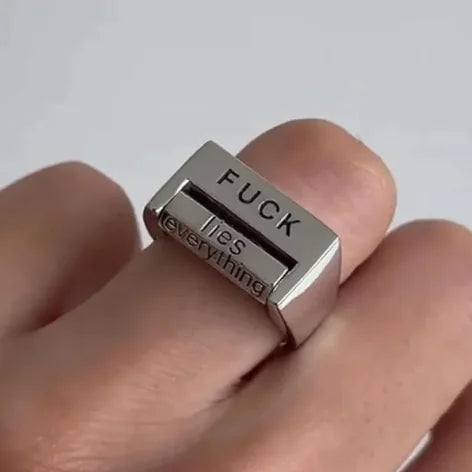 Personalized Rotatable Letter Ring – Interactive and Stylish Design