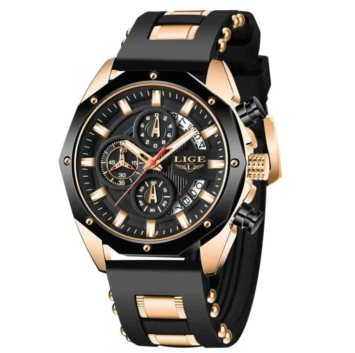 Luxury silicone Sport Chronograph Watch