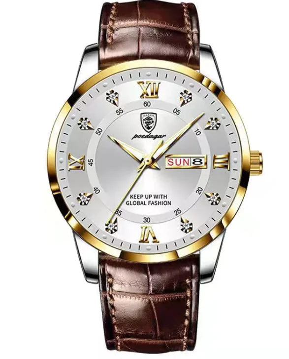 Luminous Men's Dual Calendar Watch