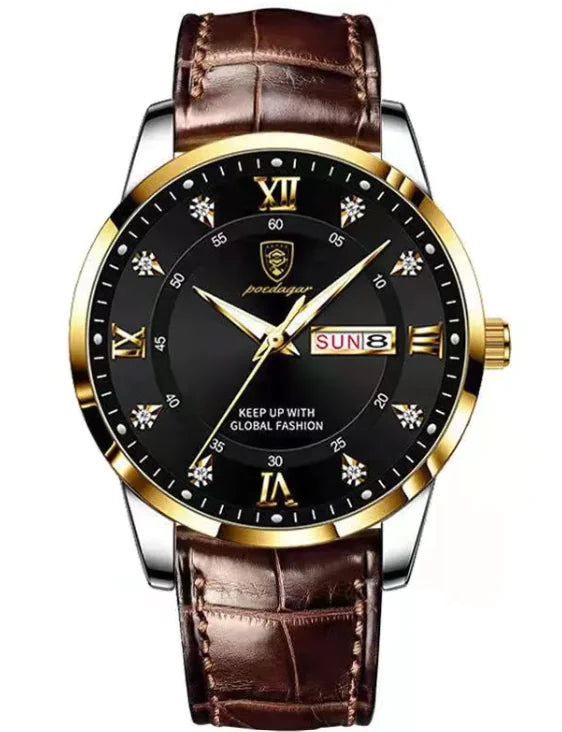 Luminous Men's Dual Calendar Watch