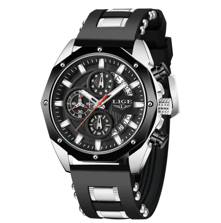 Luxury silicone Sport Chronograph Watch